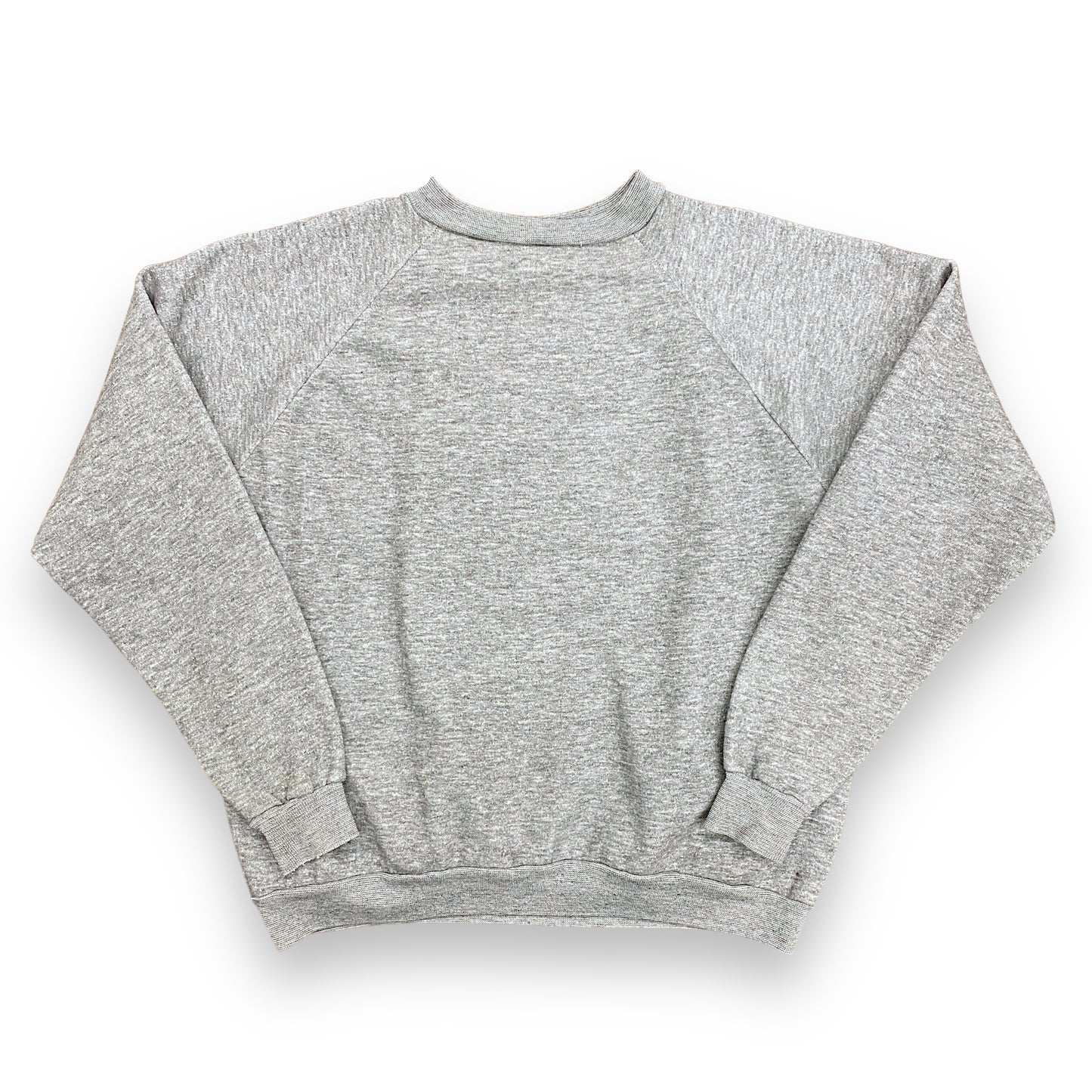 1980s Queens College Gray Raglan Sweatshirt - Size XL