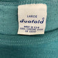 1980s Duofold Cropped Green Thermal Shirt - Size Large