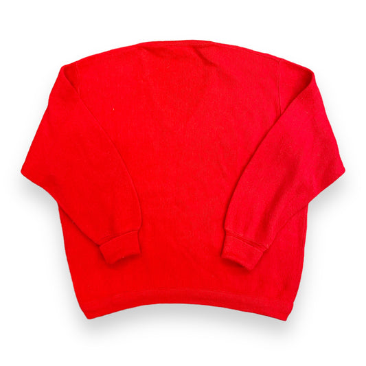 Vintage 1960s Izod of London Red V-Neck Sweater - Size XL