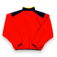 1990s Red & Black Fleece Snap Pull Over - Size Large