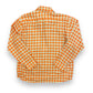 Vintage 80s Orange & Gray Cotton Button Up - Size Medium