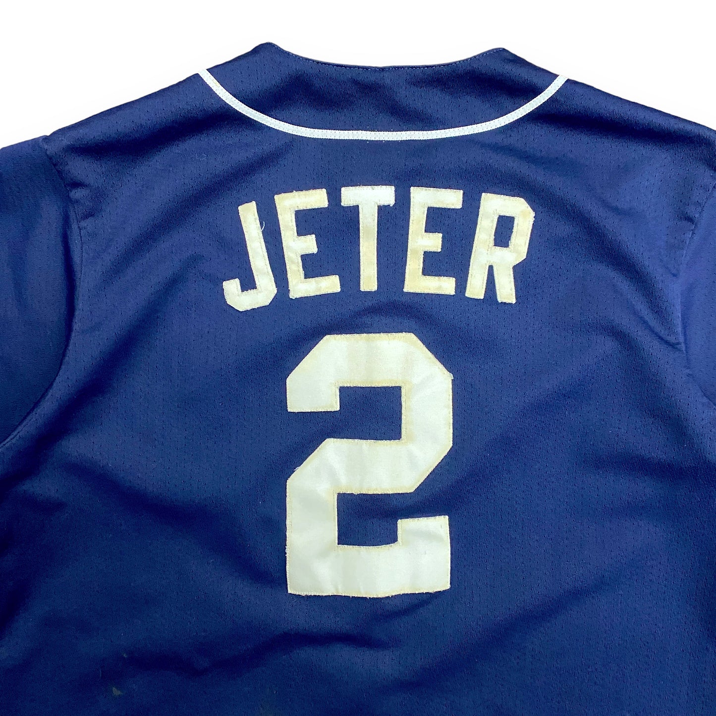 Vintage Derek Jeter "New York Yankees" Navy Blue Jersey - Size Large