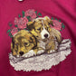 Vintage 1990s Puppies Collared Sweatshirt - Size Large