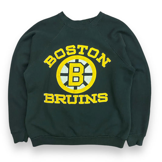 1980s Boston Bruins NHL Raglan Sweatshirt - Size Medium