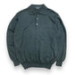 90s Belmondi Merino Wool Charcoal Gray Collared Sweater - Size Large