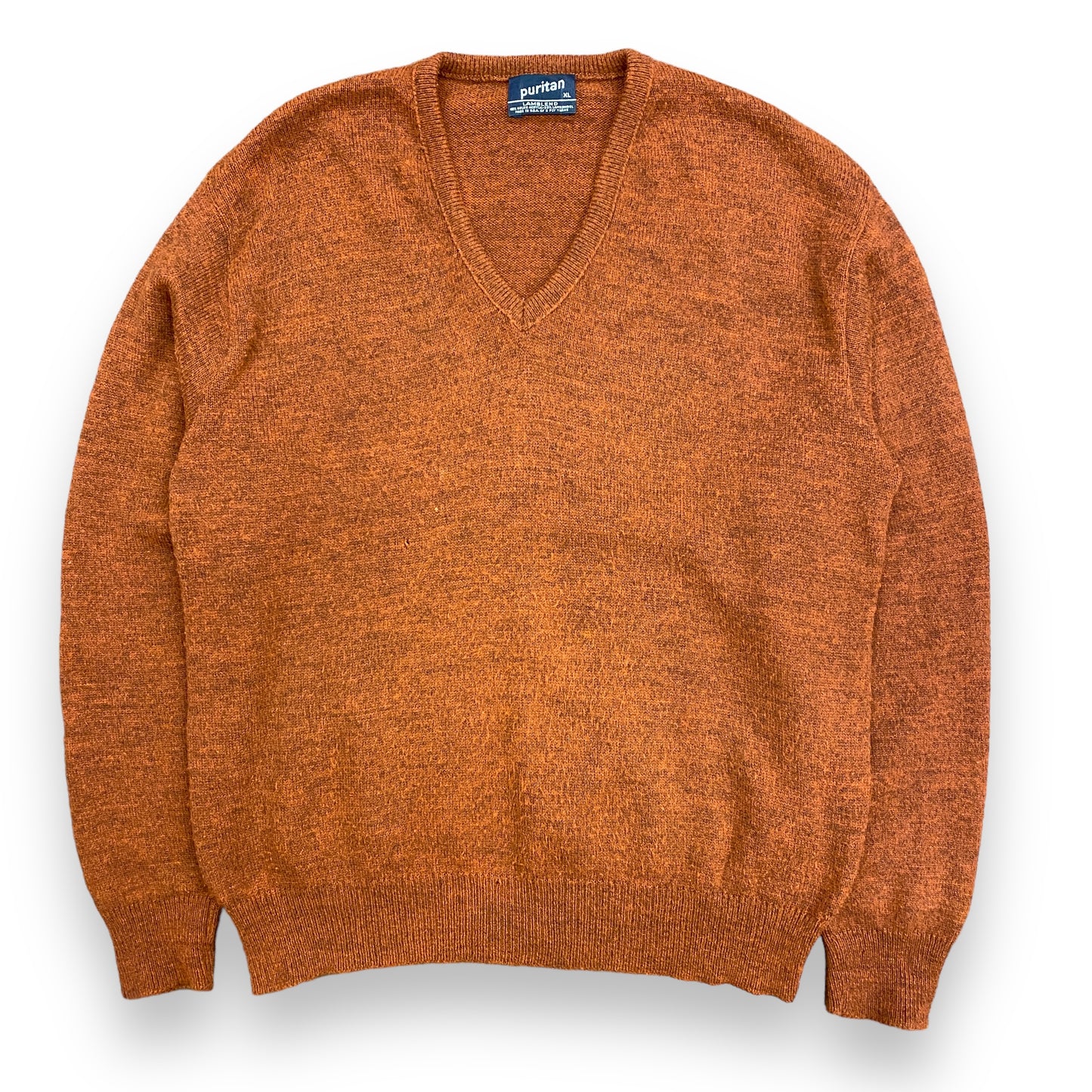 VTG Puritan "Lamblend" Burnt Orange Sweater - Size XL