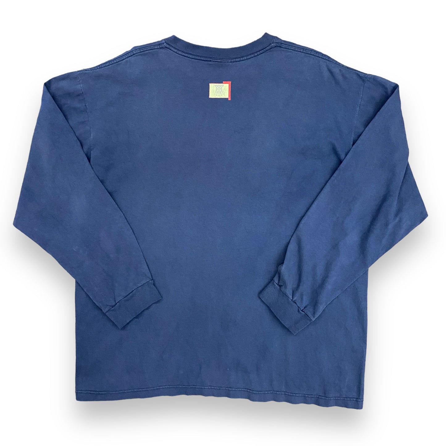 Y2K Adidas Basketball Navy Blue Long Sleeve Shirt - Size XL