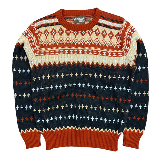 70s Studio One by Campus Knit Ski Sweater - Size Medium