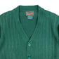 1980s Forest Green Knit Cardigan Sweater - Size Medium
