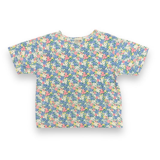 1990s Cropped Floral AOP Tee - Size Medium