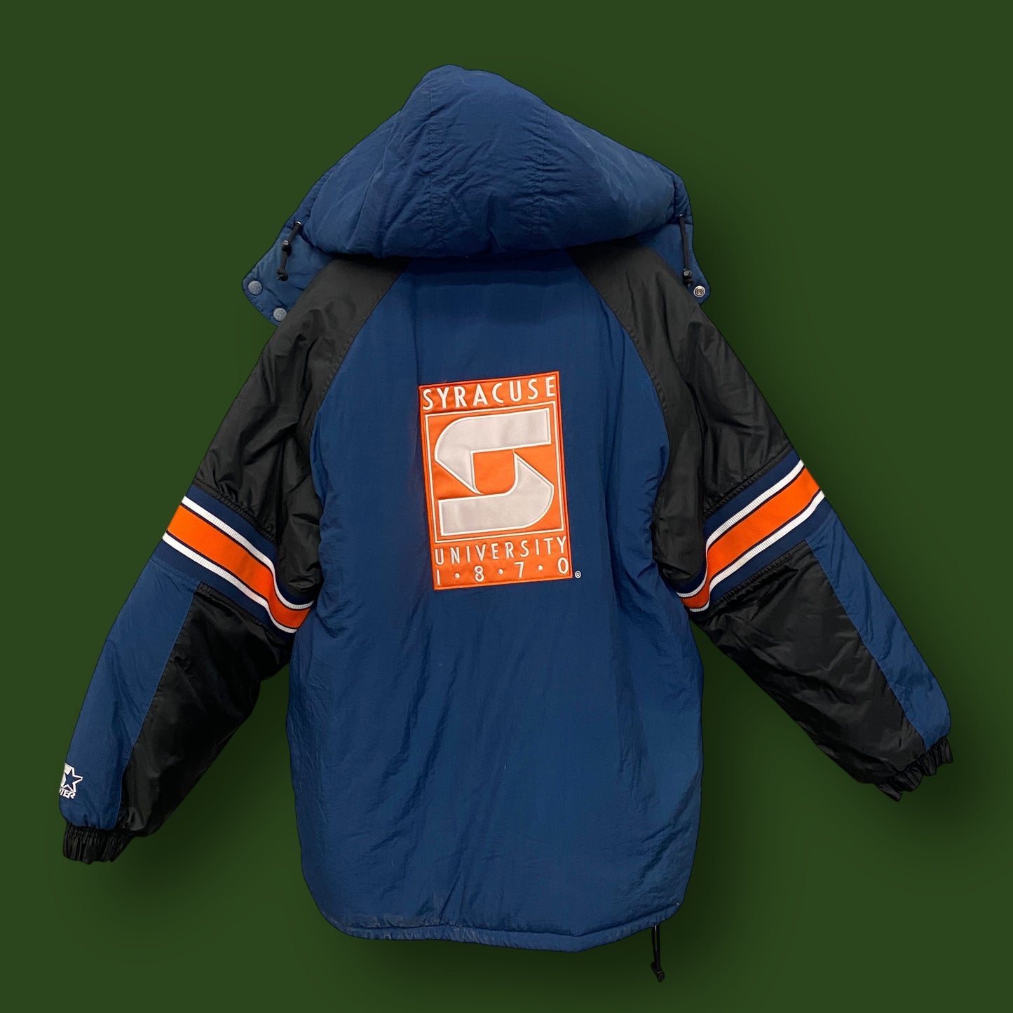 1990s Starter Syracuse University Pullover Puffer Jacket - Size XL
