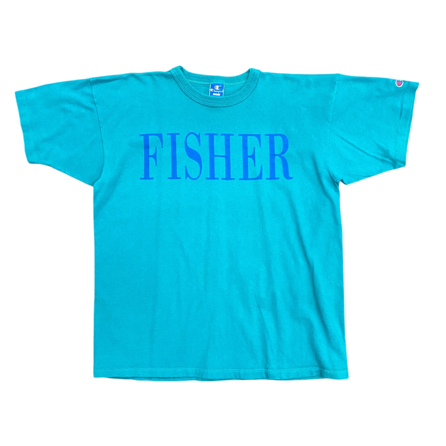 Vintage 1990s Champion "Fisher College" Logo Tee - Size XL