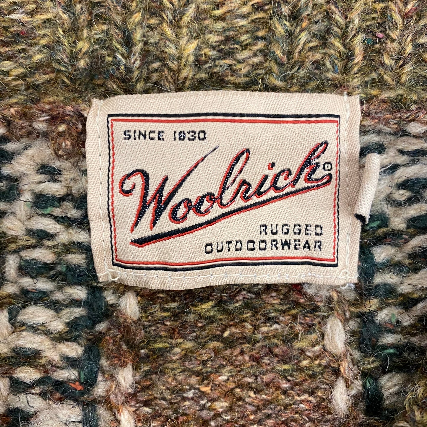 Woolrich Handknit Plaid Button Up Sweater - Size Large