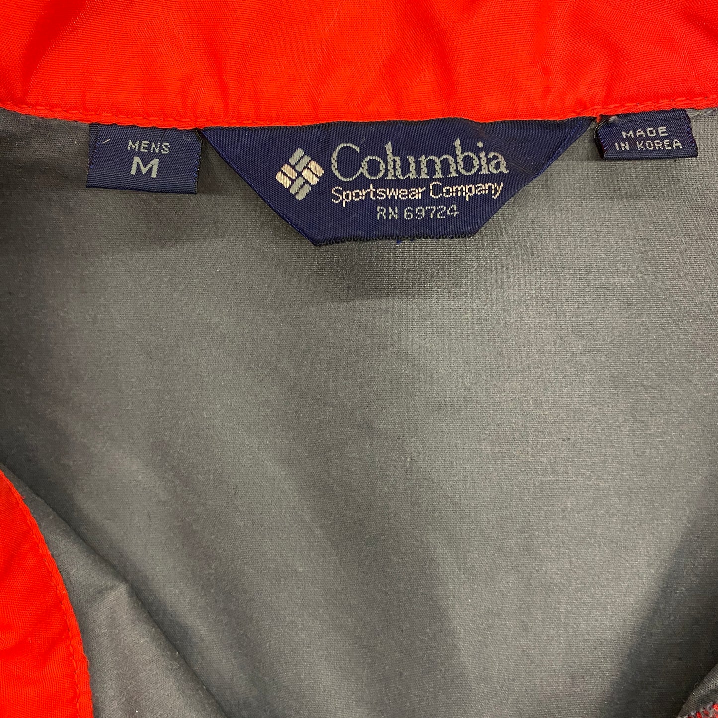 1980s Columbia Sportswear Gray & Red Packable Windbreaker - Size Medium