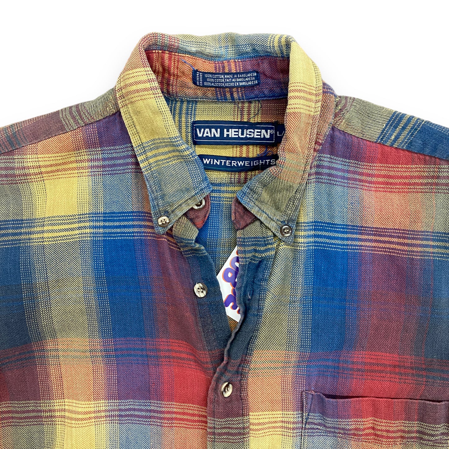 Vintage Van Heusen WinterWeights Flannel Shirt - Size Large