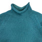 Vintage 1980s Forest Green Wool Turtleneck Sweater - Size Medium