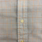 1980s Yves Saint Laurent Orange & Blue Window Pane Button Up - Size Medium (14.5)