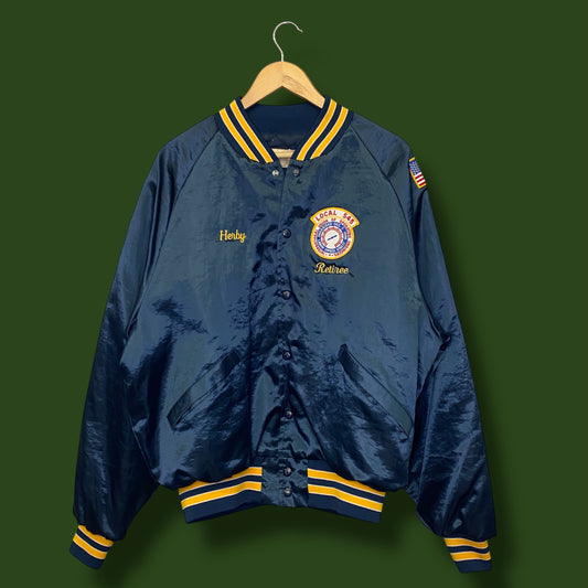 1980s "Herby" Union Satin Bomber Jacket - Size XL