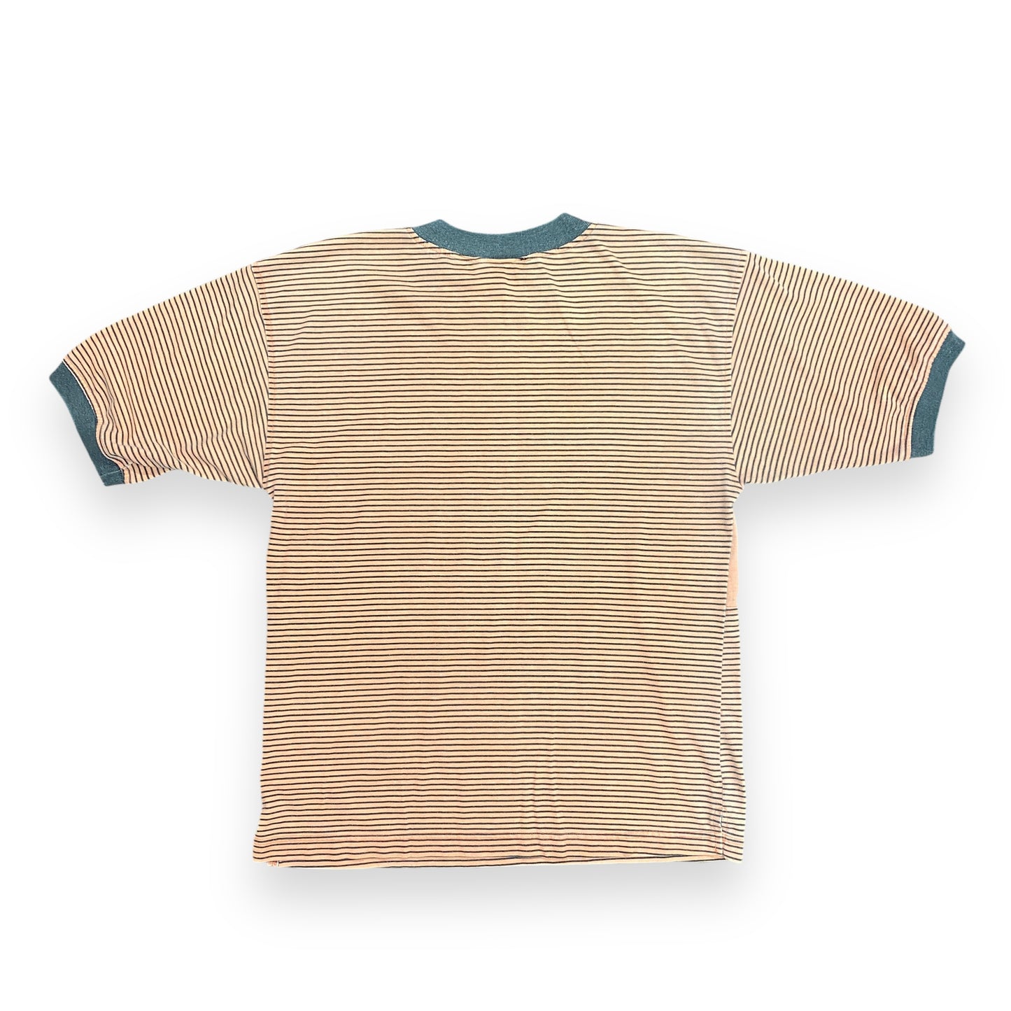 Vintage 1980s Striped Ringer Tee - Size Medium