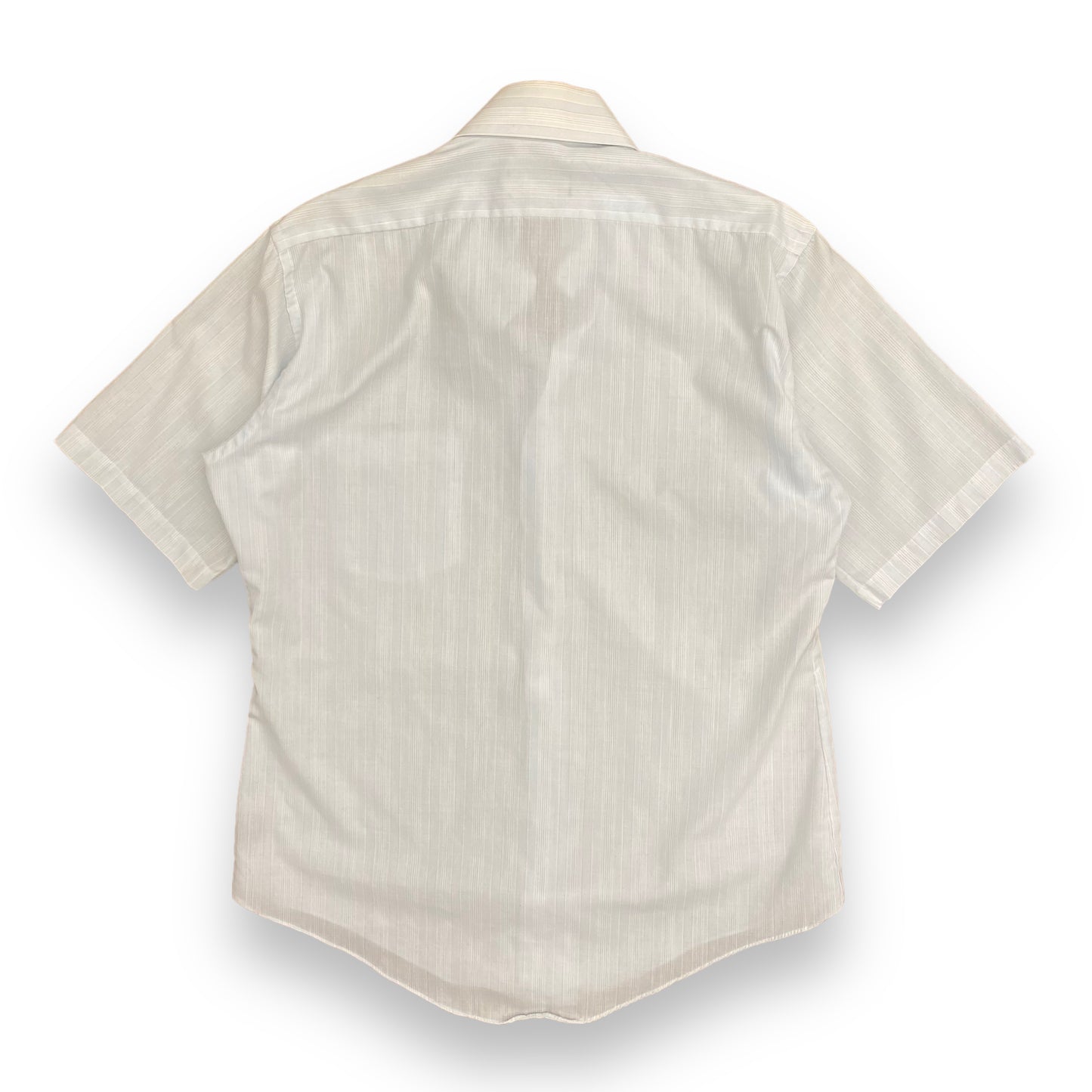 Vintage 1980s Ketch Light Blue & White Short Sleeve Shirt - Size Medium/Large