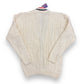 NWT 90s White Cable Knit Sweater designed by Vangelis Papathananassiou - OSFA (Fits Large)