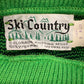 Vintage 70s/80s "Ski Country" Colorado Knitting Mills Navy & Neon Green Sweater - Size Large