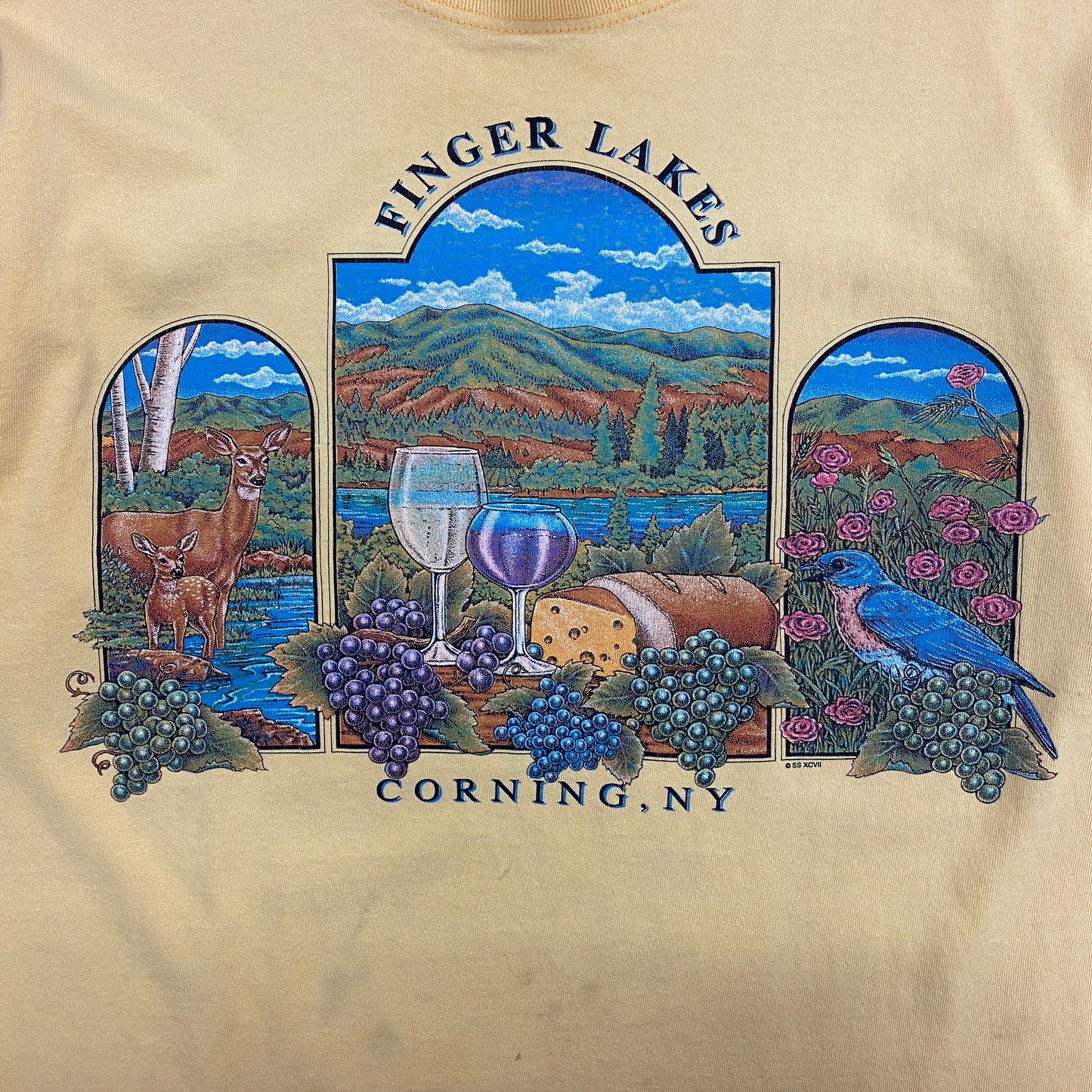 Vintage Finger Lakes: Corning NY Tee - Size Large