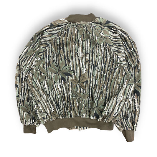 1980s Realtree Camouflage Unlined Bomber Jacket by Charles Daly - Size Large/XL