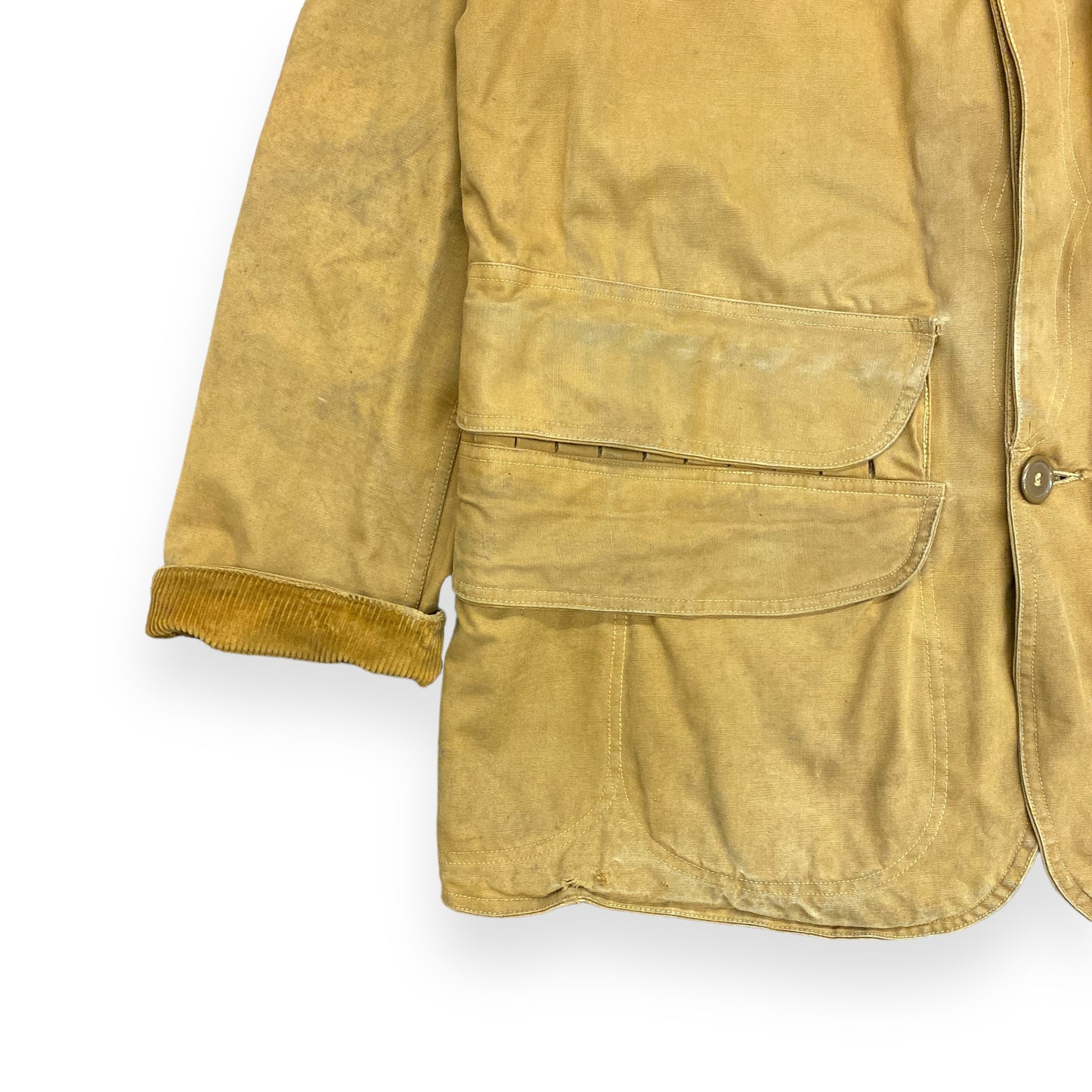 Vintage 1940s American Field Gun Coats Canvas 4 Button Jacket - Size L/XL