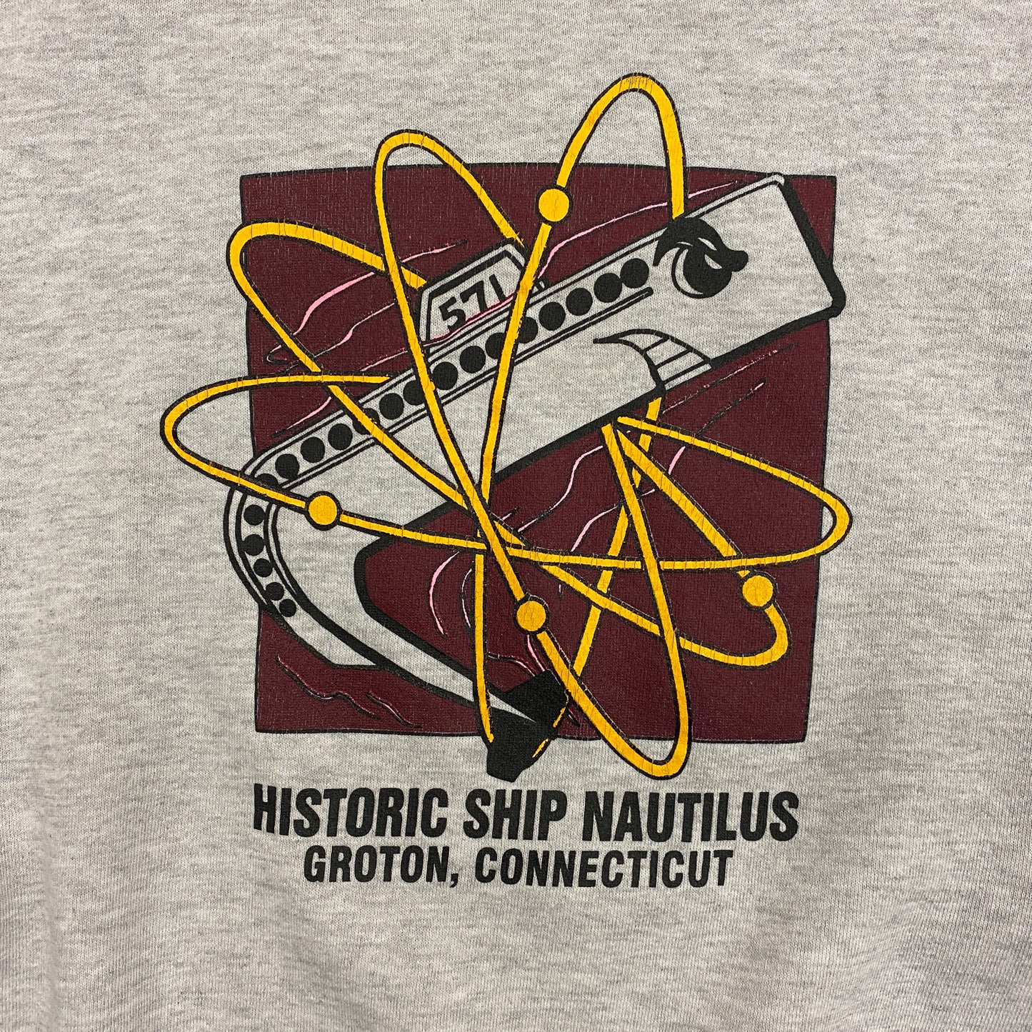 90s Historic Ship Nautilus: Groton Connecticut Sweatshirt - Size XXL