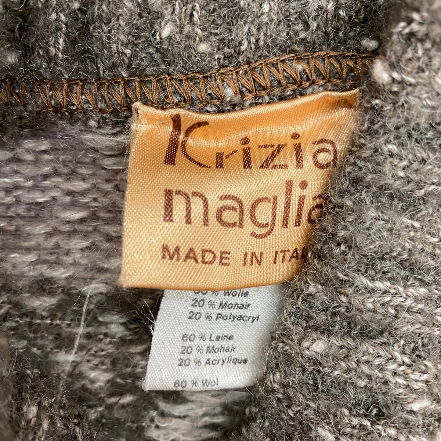 1980s Krizia Maglia Mohair Blend Cardigan Sweater Made in Italy - Size Medium