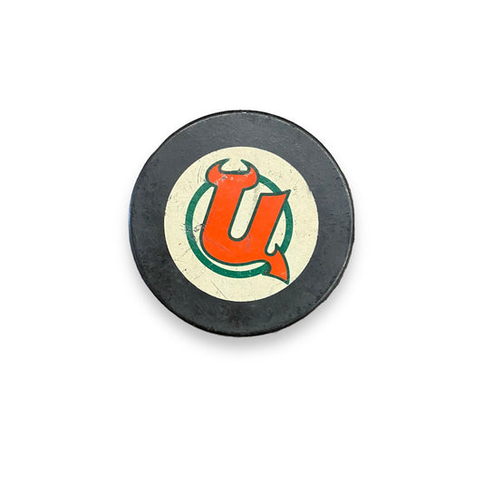 Original Utica Devils Official Game Puck