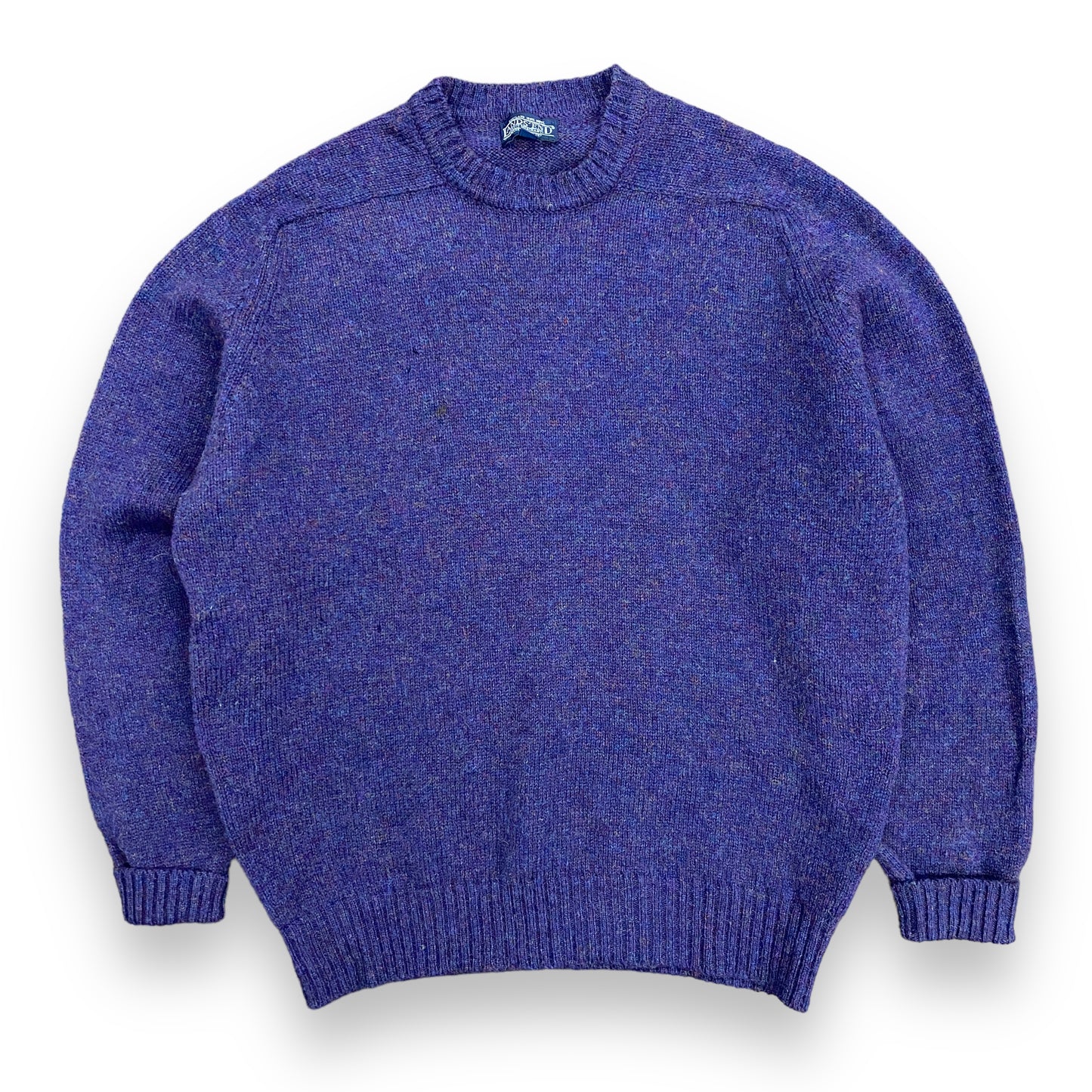Vintage Land's End Shetland Wool Heathered Purple Sweater - Size XL