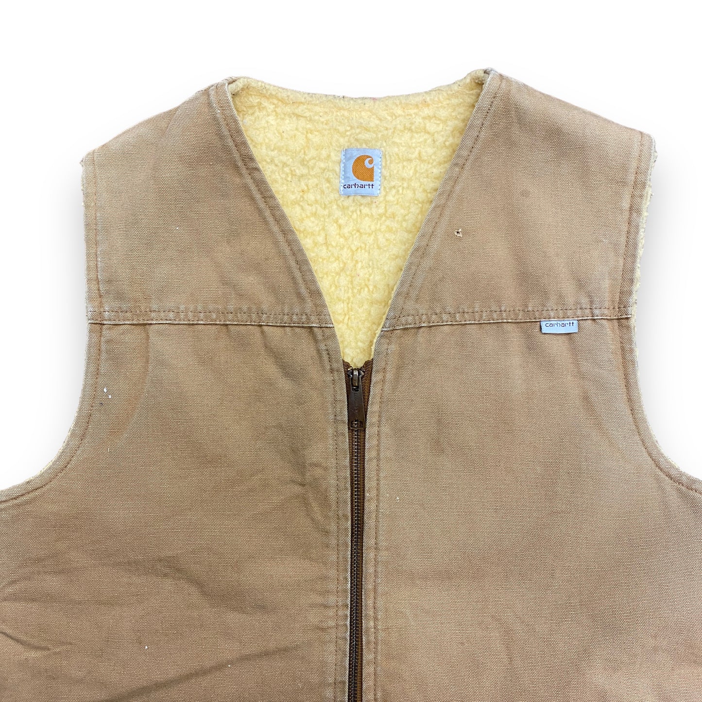 1980s Union Made Carhartt Sherpa Lined Vest - Size Medium