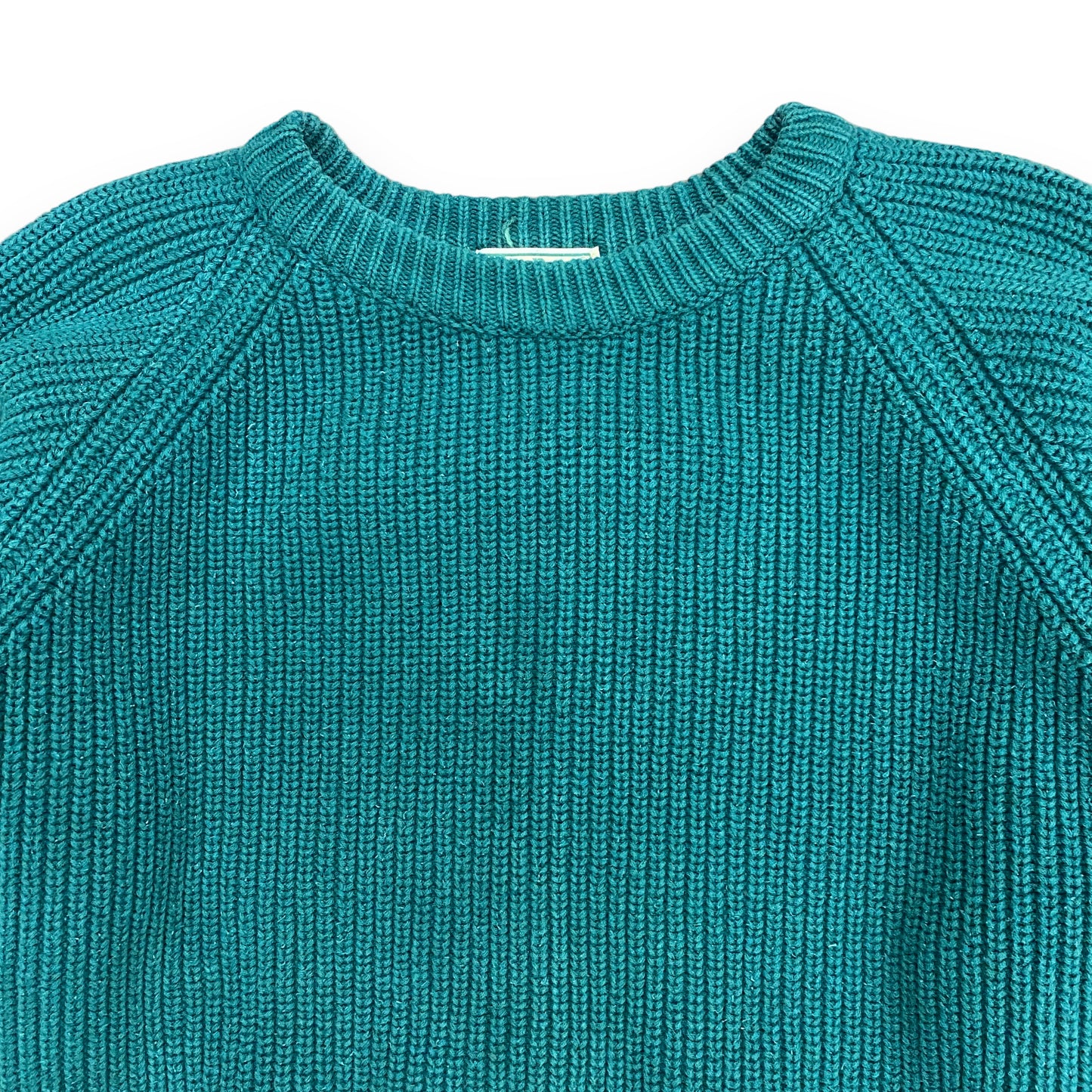 1990s LL Bean Dark Green Knit Sweater - Size Medium