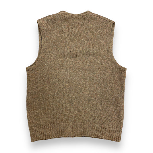 Vintage 1980s Robert Bruce Brown Wool Sweater Vest - Size Medium