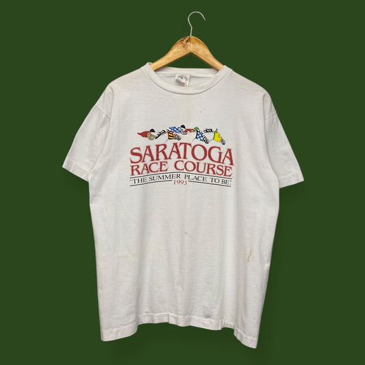 Vintage 1993 Saratoga Race Course Horse Tee - Size XL