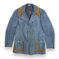 1970s/1980s Western Wear Denim Wide Lapel Jacket - Size Large