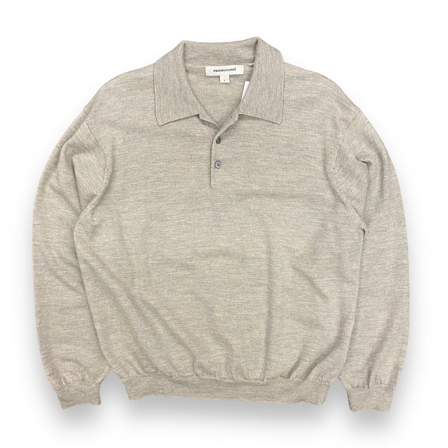 Pronto Uomo Merino Wool Collared Sweater - Size Large
