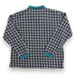 1990s Argyle Weave Long Sleeve Polo Shirt - Size XL