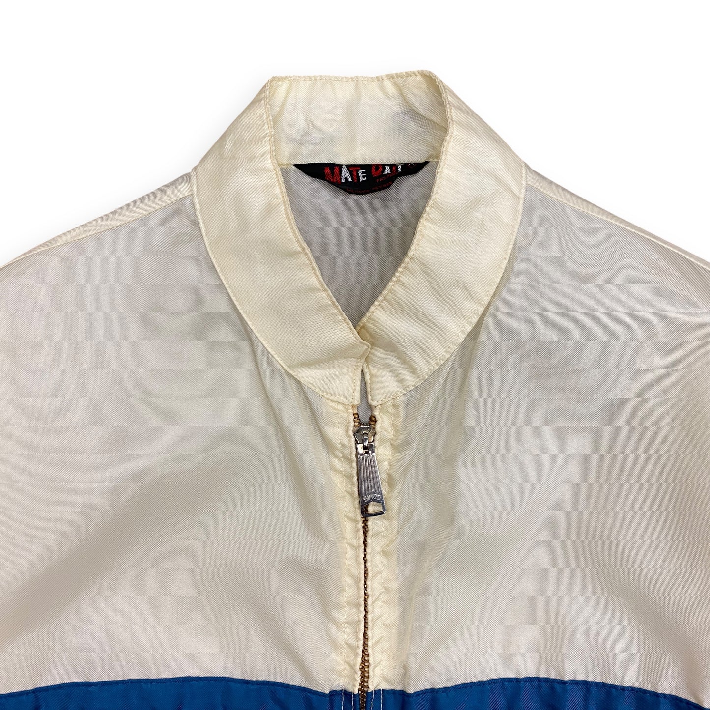 Vintage 1960s Zip-Up Striped Windbreaker - Size Medium