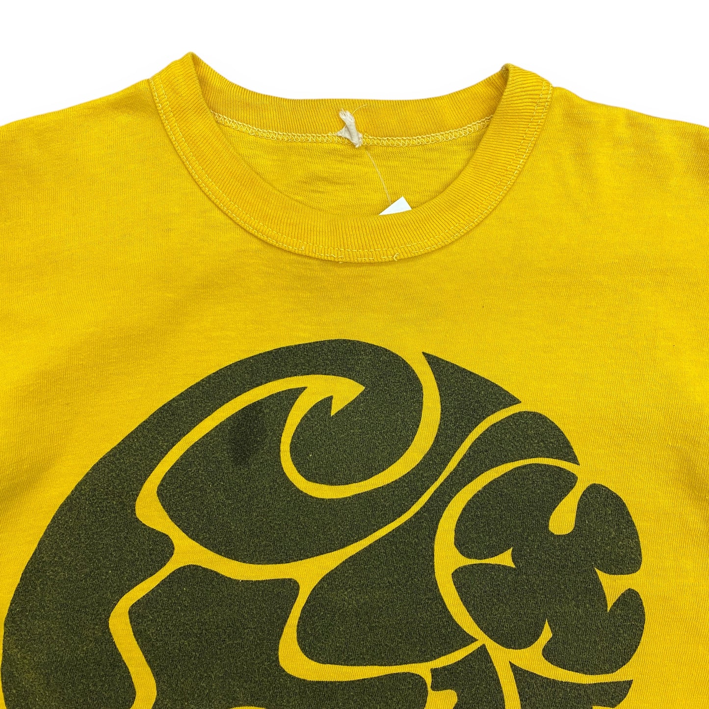 Vintage 1960s Yellow Graphic Tee - Size Medium