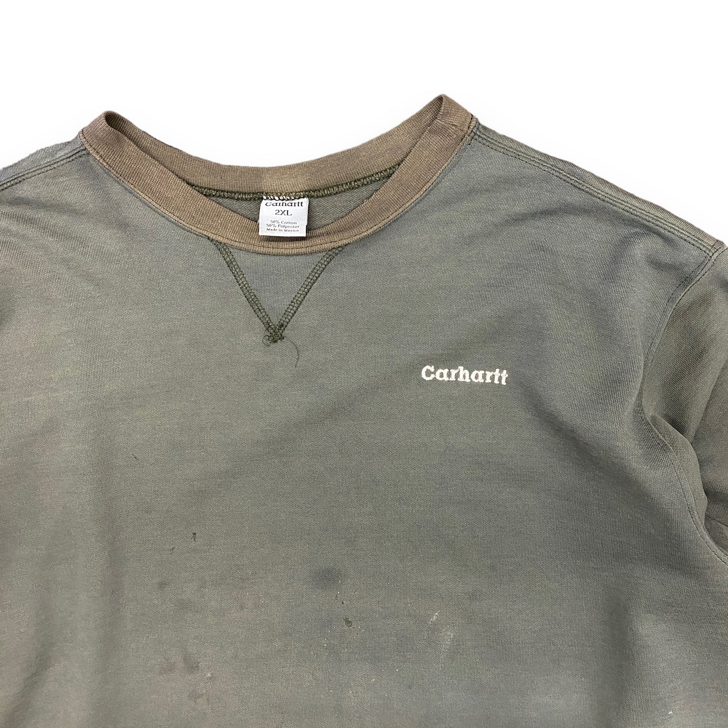 Vintage Oversized Thrashed Carhartt Crewneck Sweatshirt - Size XXL