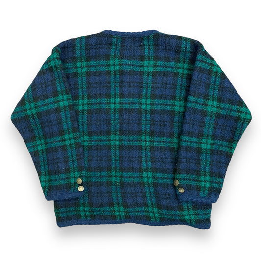 Antonio Veneto Plaid Button Up Sweater - Size Small