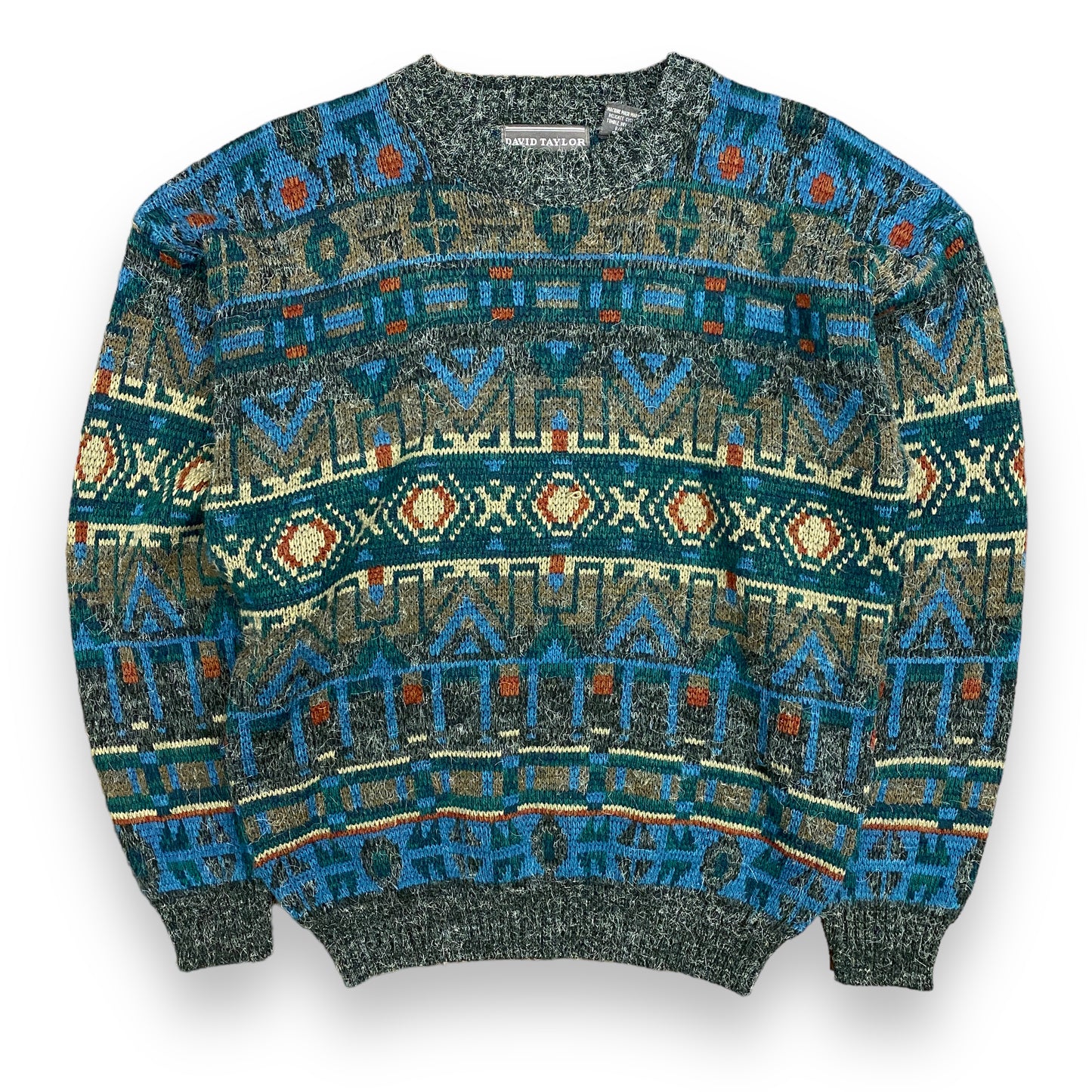 Vintage 1980s David Taylor Shaggy Knit Sweater - Size Medium