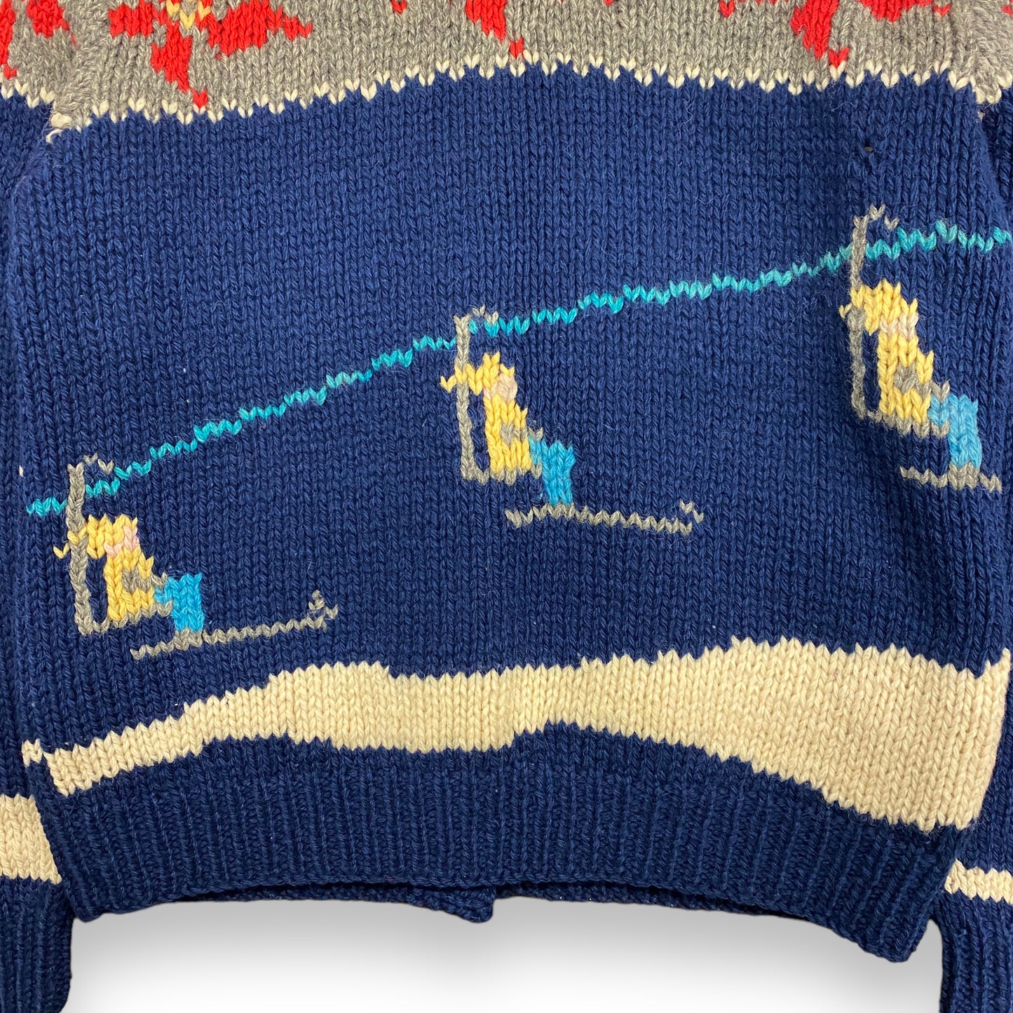 Vintage Woolrich "Snow Day" Knit Wool Cardigan - Size Medium