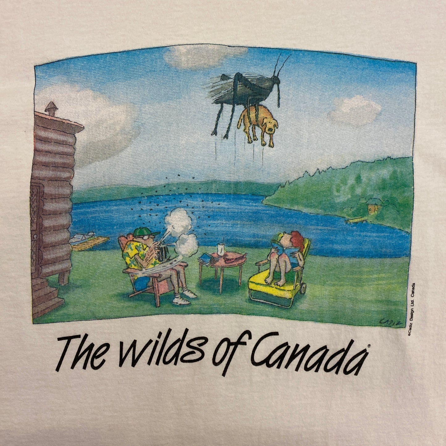 Vintage 1990s "The Wilds of Canada" Mosquito Tee - Size Large