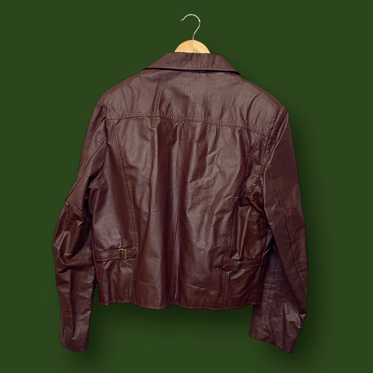 1980s The Leather Shop Zip-Up Leather Jacket - Size Medium