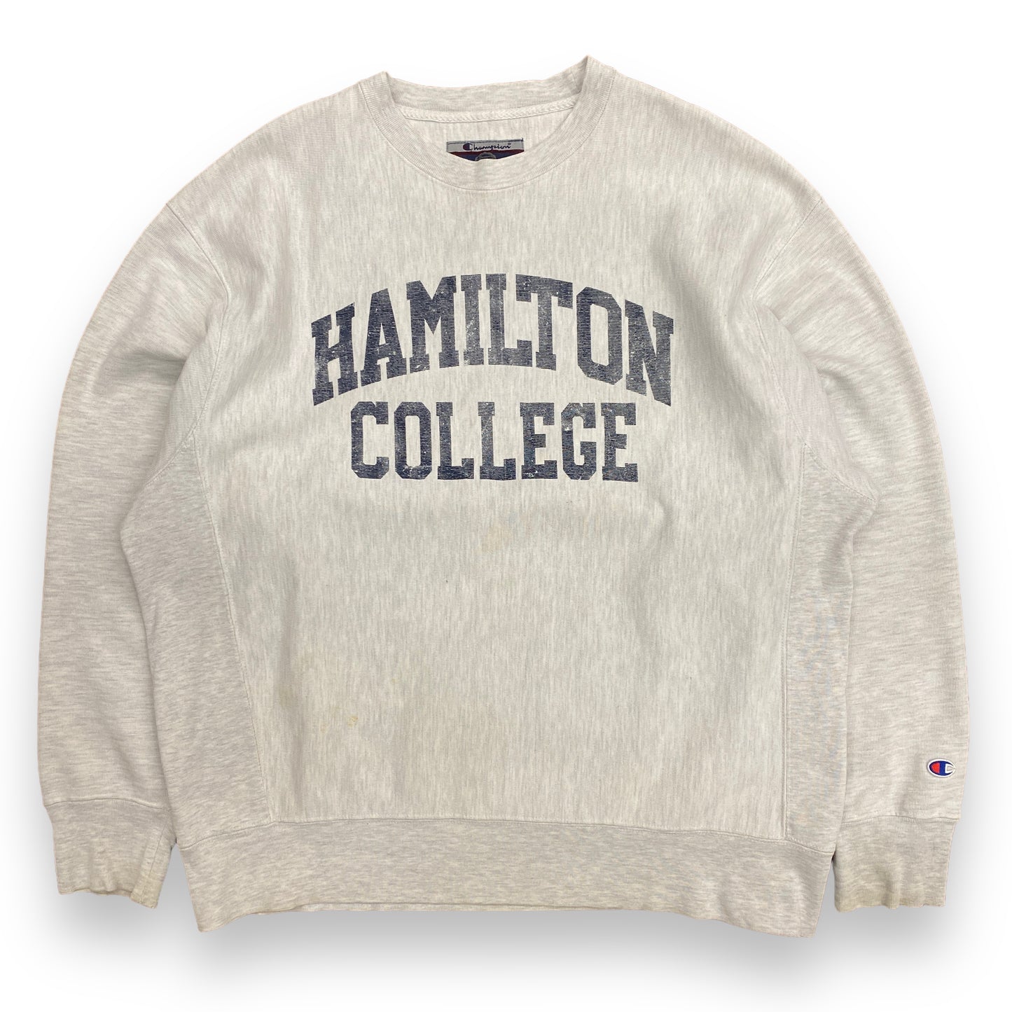 Vintage Champion Reverse Weave "Hamilton College" Crewneck Sweatshirt - Size Large