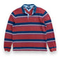 Y2K Tommy Hilfiger Striped Long Sleeve Polo - Size XL